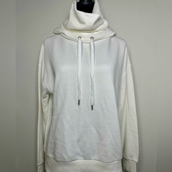 French Terry Face Shield Hoodie From Banana Republic Cream Women’s Size XS - Picture 5 of 13